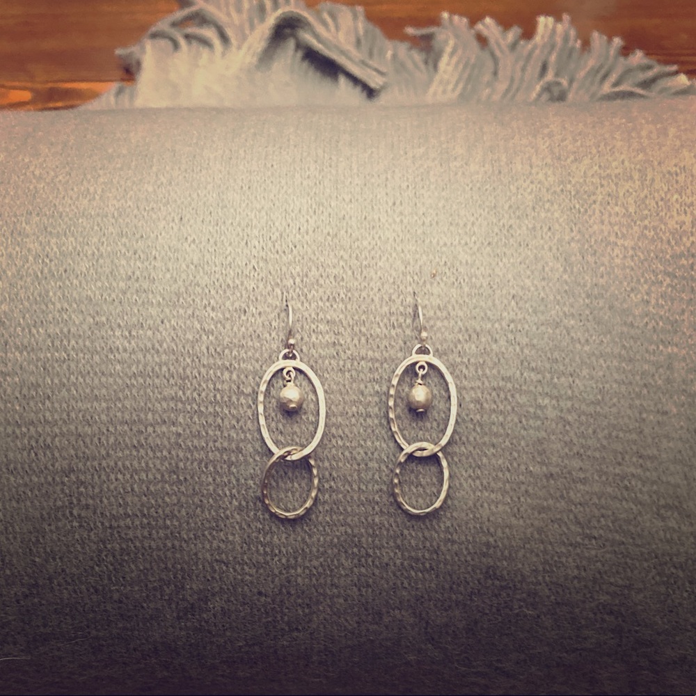 Silpada Silver Link Earrings #W1755